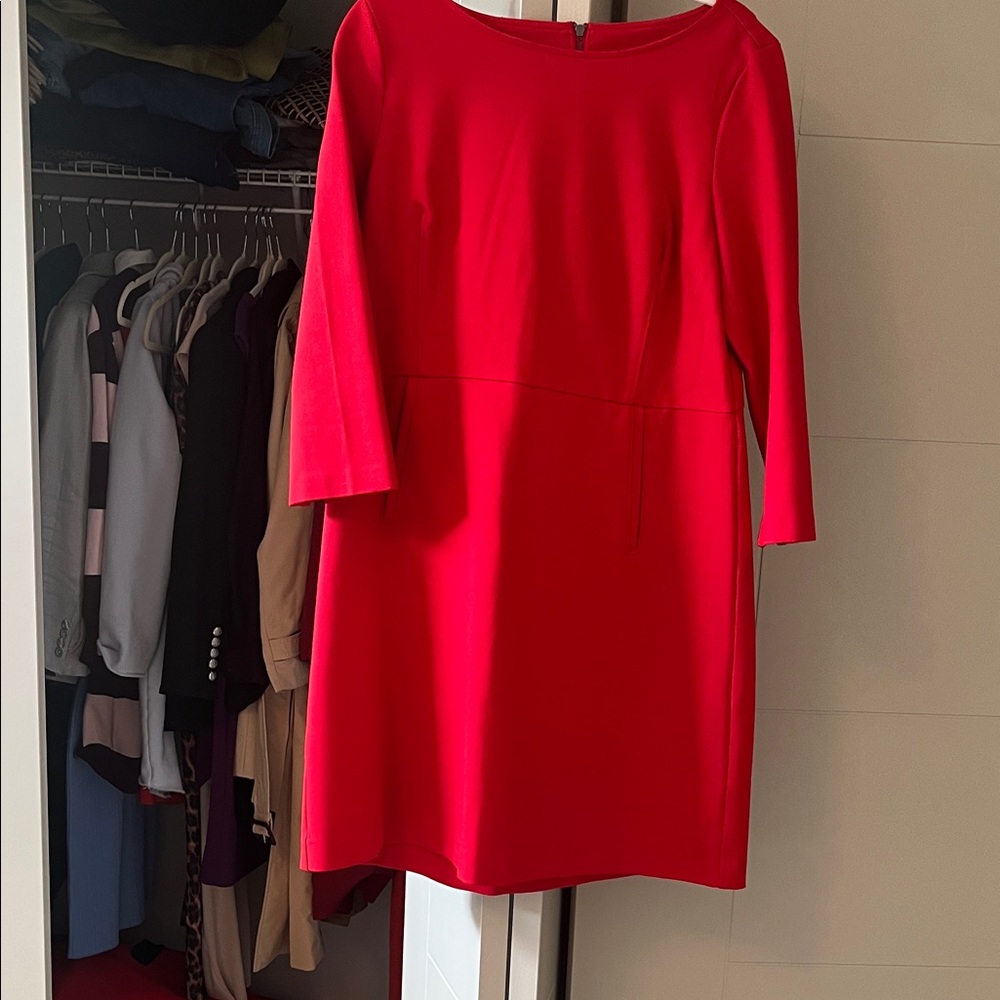 SPANX Vibrant Red Long Sleeve Dress